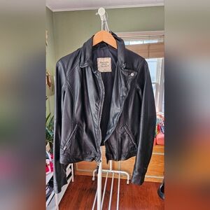 A&F pleather jacket size S